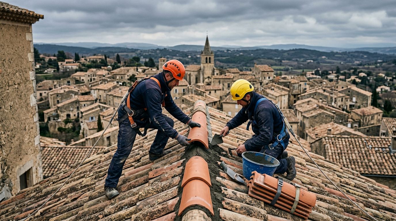 Pose de faîtage à Libourne